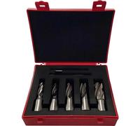 Rotabroach Annular Cutter Set 7pc - RAPK2000 Magnetic Drilling Annular M2AL HSS Steel Cutting Drill Bits 5 piece Kit 14, 16, 18, 20 & 22mm, plus Pilot Pins