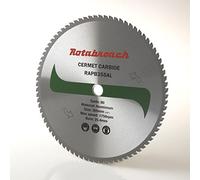 Rotabroach Chop Saw Blades (4) Multi-Pack - Metal Cutting Cermet Tipped Blade for Circular Saws | 355mm Durable Cutter High Max Speeds Steel, Aluminium, Stainless Steel 1750 - Multi-Purpose 2500 RPM