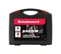 Rotabroach Raptor E 3-Piece Annular Cutter Kit (14mm, 16mm, 18mm x 25mm Cutting Depth) | HSS Magnetic Drill Bit Set | Thin Wall Fast-Cutting Metal Core Drills - RE1418KIT