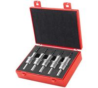 Rotabroach RHSKIT1 TCT Metal Hole Saw Kit - 14,16,18,20 & 22mm Diameter - 25mm Max Cut Depth (5 Piece) Bundle | Suitable for 13mm Drill Chuck with Solid Carbide Tips,Black/Red