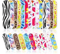 ROTADAM 20PCS Professional Nail Files - Double Sided 180/240 Grit Emery Boards for Manicure & Pet Grooming | Reusable Washable Rainbow Styling Tools, Salon & Home Use (20 Count)