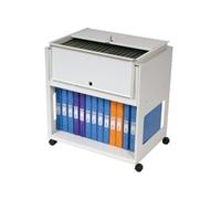 Rotadex Standard Universal Filing Trolley With Locking Lid Grey