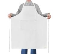 ROTANET Extra Large Apron for Men Adjustable Bib Apron with 2 Pockets Cooking Apron for Women Chef Water & Oil Resistant, White, 1 Pack Of