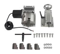 Rotary 4th with 3/4 Jaw 80/100/130MM Chuck for Router Dividing Head(80mm 4 Jaw)
