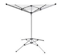 Rotary Airer 4 Arm 16M Portable Washing Line Clothes Dryer Foldable Compact Free Standing Tripod Stand, Powder Coated Steel for Indoor Outdoor Garden Caravan Camping