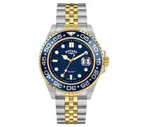 Rotary Apex100 45mm Blue Dial Two Tone Stainless Steel Bracelet Watch