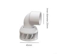 Rotary Aquarium Spout for Fish Tank Filter - Plastic Water Outlet with Anti-Clogging Design, Rotating Umbrella Flow, Fits 20mm/25mm/32mm Pipes, White(Current 25)