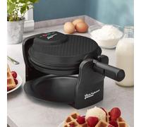 Rotary Belgian Waffle Maker Machine with Non-Stick Plates & Drip Tray Cooks Professional Black One Size