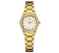 Rotary Brilliance Women's Stone Set White Dial & Gold Tone Bracelet Watch