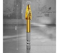 Rotary Bur Cutter with Hex Shank for Engraving Applications in Wood, Aluminum, and Plastic (L)