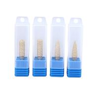 Rotary Burr Kit 4 Piece, Metal Grinding Rotary Burrs, Fine Woodworking Attachment with 6mm Shank for Dremel Compatible Tools, Carbide Rotary Burr Set for Cast Iron Glass