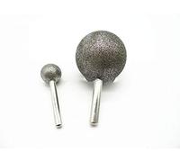 Rotary Burr Set,Rotary Tool Accessories 1Pcs 6mm/8mm Shank Spherical Head Diamond Grinding Bit Coated Mounted Points Round Ball Burs Coarse for Stone Drill Metal(30mm (6mm Shank))