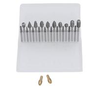 Rotary Burr Set Tungsten Carbide Double Cut 20Pcs 1/8in Shank for Woodworking Metal Carving Engraving Polishing with Storage Box