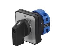 Rotary Cam Changeover Switch 2 Position 4 Terminal 660V/20A for LW26-20, Flame-Retardant Plastic Housing with Silver Alloy Contacts, Compact Size 48x48x30 mm