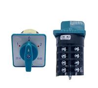 Rotary Cam Combination Changeover Switch Three Position 20A 4kw Four/Five Poles HZ5-20/4 1Pcs(4P 16Terminals)