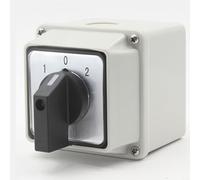 Rotary Cam Enclosed Changeover Switch 3 Position 20A 380V 8 Terminals IP65 Rated for Industrial Motor and Power Circuit Control