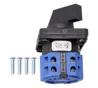 Rotary Cam Selector Changeover Switch 3 Positions with 8 Screw Terminals, 660V 20A Industrial Use for Power and Motor Control, Compatible with 1-4mm Mounting Board