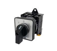Rotary Cam Switch DIN Rail Mounting 3 Position 2 Poles 690V 20A Selector Changeover Control Circuit Dual Power YMW42-20/2 IDGTTLDF