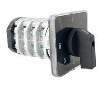 Rotary Cam Switch YMZ12-32/4 Electrical Combination Changeover Selector 32A 4 Pole 0-6 Positions Sliver Contacts