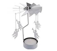 Rotary Candle Holder, Metal Rotary Candle Stand with Spinning Design, Decoration Tea Light Holder for Angel Figurines, Home Decor, Idea