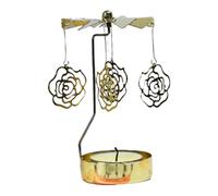 Rotary Candle Holder, Metal Rotating Spinner Carousel Candle Tea Light Holder With Tray, Rotating Candlestick Holder, Carousel Candle, Spinner Wind Chime Candle Holder For Wedding Home Table Decor