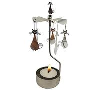 Rotary Candle Holder Spinning Candleholder Metal Small Gift (Cartoon Cat)