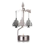 Rotary Candle Holder Spinning Candleholder Metal Small Gift (Tree)