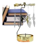 Rotary Carousel Candle Holder, Rotating Candle Tray, Christmas Rotary Holder, Candle Holder Metal Carousel Tea Light Candle Holder, Thermal Round Tray Rotating Candlestick Scented Candle