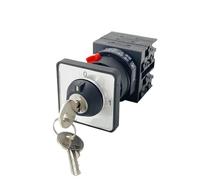 Rotary Changeover Cam Switch 20A 2 Position 0-1 On-off Three Phases With Key 690V LW42 YMW42-20YS3/3S 1Pcs