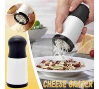 Rotary Cheese Grater for Home, Handheld Tool, Heavy Duty Cheese Cutter, for Hard Parmesan or Soft Cheddar, Ginger, Butter