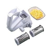 Rotary Cheese Grater, Kitchen Rotary Grater with 3 Stainless Steel Drums, Fruit Cheese Slicer, Kitchen Manual Handheld Grater for Cheese Fruits Nuts Chocolate and Vegetable