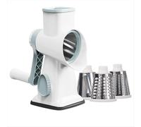 Rotary Cheese Grater, Manual Vegetable Slicer and Nut Grinder, Stainl