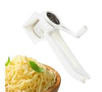 Rotary Cheese Grater - Metal Barrel Grating Instrument, Crank Operated Ingredient Mill, Comfortable Grip Cooking Utensil, Fine Texture Equipment | for Salad Garnish Dessert Topping Dining Preparation