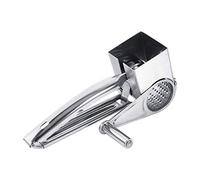 Rotary Cheese Grater, Stainless Steel Manual Parmesan Grater, Multifunctional Kitchen Craft Rotary Cutter Slicer Shredder with 1 Handheld Drums Shred Tool for Mozzerella, Vegetables, Chocolate