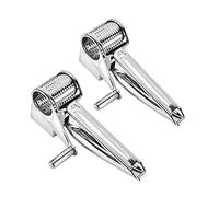 Rotary Cheese Grater Vegetable Choppers Stainless Steel Multifunctional Mandoline Slicer Chopper Round Graters Spiralizer Kitchen Gadgets (2 Pcs)