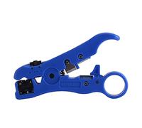 Rotary Coax Coaxial Cable Cutter Stripper Stripping Tool Professional Multi Functional Wire Stripper for RG59 RG6 RG7 RG11 Cable ABS Metal Blue 124.6 x 37mm