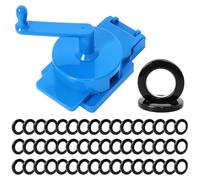 Rotary Curtain Puncher, 1.9-2 Inch Adjustable Fabric Grommet Tool with 50 Grommets, Manual Hole Punch Cutter for DIY Curtain Holes Eyelet Punch Tool Kit Grommet Accessories(black)