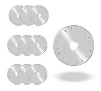 Rotary Cutter Blades 28mm,Replacement Blades(Pack of 10),Fits Most Rotary Cutters,Cuts Quilting Fabric, Leather, and More,Steel Circular Sewing Quilting Cutters,Accessories Rotary Cutter Replacement