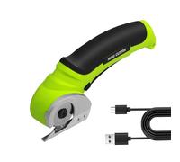 Rotary Cutter Cordless Electric Scissors for Fabric with Safety Lock, Rechargeable 4.2V 2000mAh Rotary Fabric Cutter Portable Cordless Electric Scissors for Cutting Cardboard, Fabric, Leather, Carpet