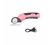 Rotary Cutter Cordless Electric Scissors with Blade, Cardboard with Type-C Charging for Cardboard, Package, Leather, Carpet, Plastic, Box Cutting, Pink