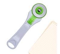 Rotary Cutter for Fabric, Fabric Cutting Tool, Fabric Rotary Cutter, Ready-to-Use Quilting Rotary Cutter Made of Stainless Steel, Fabric Cutting Wheel, 45 mm Rotary Cutter with Ergonomic Handle, White