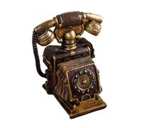 Rotary Dials Antique Telephone Decors Resins Vintage Phone Model For Movie Supplies Office Desk Bookshelves Display Miniature Antique Phone Figurine