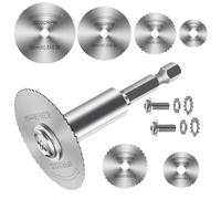 Rotary Drill Saw With 6 Saw Blades Carbon Steel Durable Sharp For Wood Plastic Soft Metals Cutting Suitable For Most Electric Drills