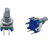 Rotary Encoder 100Pcs Half axis Rotary Encoder, Handle Length 15mm Code Switch/ EC11 / Digital Potentiometer with Switch 5Pin Resistor elements