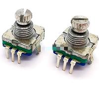 Rotary Encoder 5pc EC11 Rotary Encoder Code Switch 20 Position 360 Degree Rotation with Push Button 5pin Plum Shaft Handle Length 8mm Potentiometer