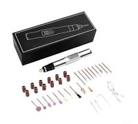 Rotary Engraving Pen Cordless with 3.7V Battery and LCD Display for Carving Grinding Polishing of Wood Metal and Nails