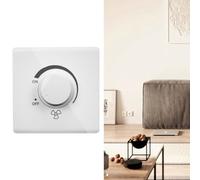 Rotary Fan Speed Controller 86MM with Stepless Speed Adjustment for Fan Regulation in Garage, Office, School, Home; Flame Retardant PC Material, 220V, 10A