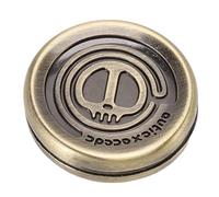 Rotary Fidget Slider Stress Relief Toy, EDC Coin Toy Push Slider Fidget Clicker Haptic Coin Office Fidget Toy, Metal Haptic Coins Fidget for Adults ADHD Autism Irritability Gifts