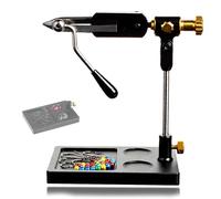 Rotary Fly Tying Vise with Jaws and Storage Tray, Adjustable Nut for Hooks Size 28-4/0, Fishing Hook Tying Tools for Anglers