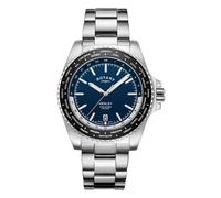 Rotary GB05370/88 Henley Stainless Steel World Time Bracelet Watch - W13202